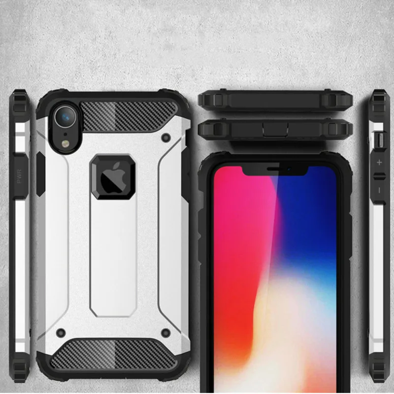 Новый чехол для Iphone Xs Max гибридный прочный защитный 8 7 6 6s Plus X Xr Жесткий ПК
