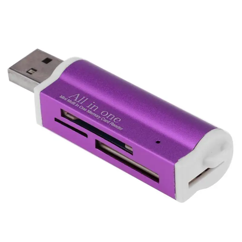 ALLOYSEED USB2.0 4 в 1 мульти кардридер памяти все одном для SD/SDHC/Mini SD/MMC/TF карты/MS Lector de
