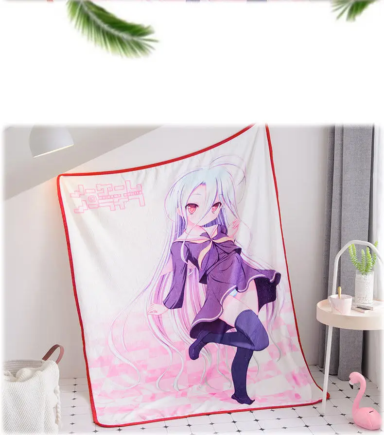 Удобное Мягкое Одеяло Shiro с аниме NO GAME LIFE для кровати дивана воздушное одеяло