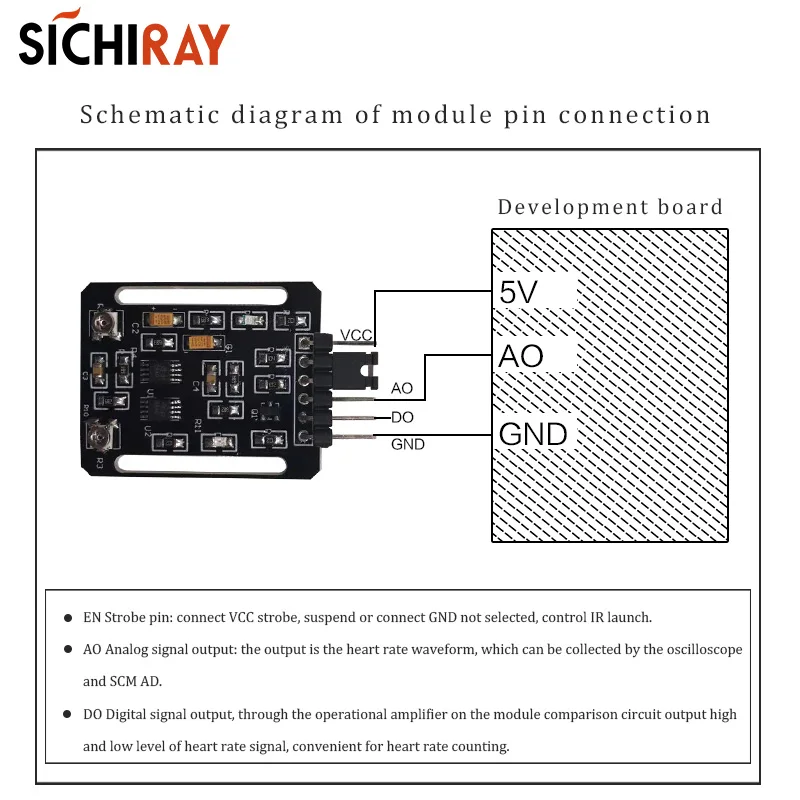 heart rate pulse sensor optical reflection module wearable devices for arduino with mcu development board free global shipping