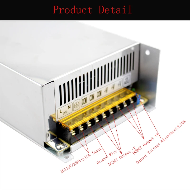 Импульсный источник питания 24v ac dc 25A 600W transformador de 220v 24V Светодиодный для