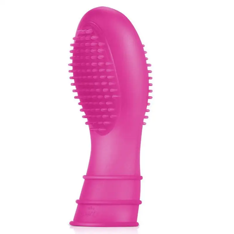 Женский рукав для пальца G Spot вибратор секс инструмент розовый резиновый мягкий