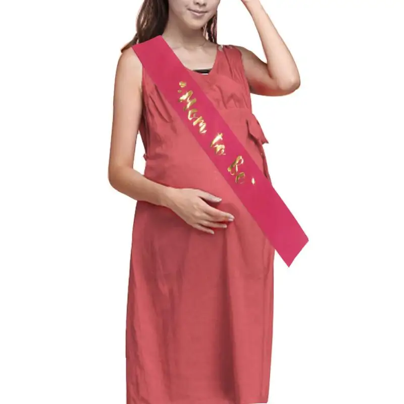 Инновационная атласная лента Mom To Be Sash с золотыми блестящими шрифтами удобный