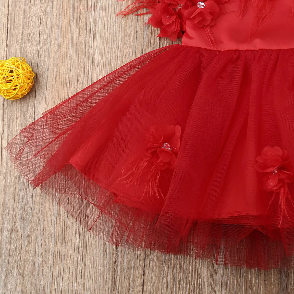 1-6Y Toddler Kids Baby Girls Red Dress Princess Tulle Tutu Party Wedding Birthday For Formal Dresses Kid Costumes | Детская одежда и