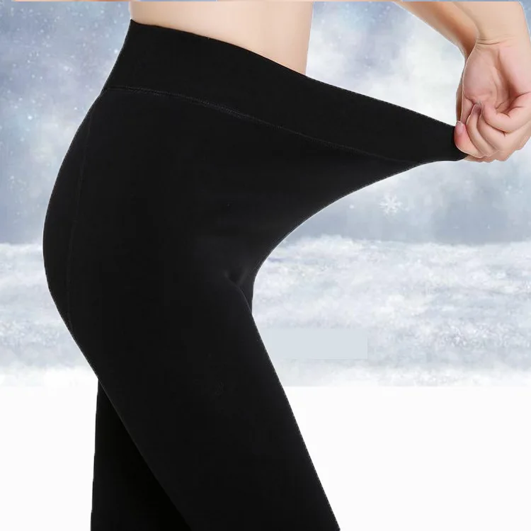 

Winter Warm Women Cashmere Elastic Leggings Pants Fleece Lined Thick