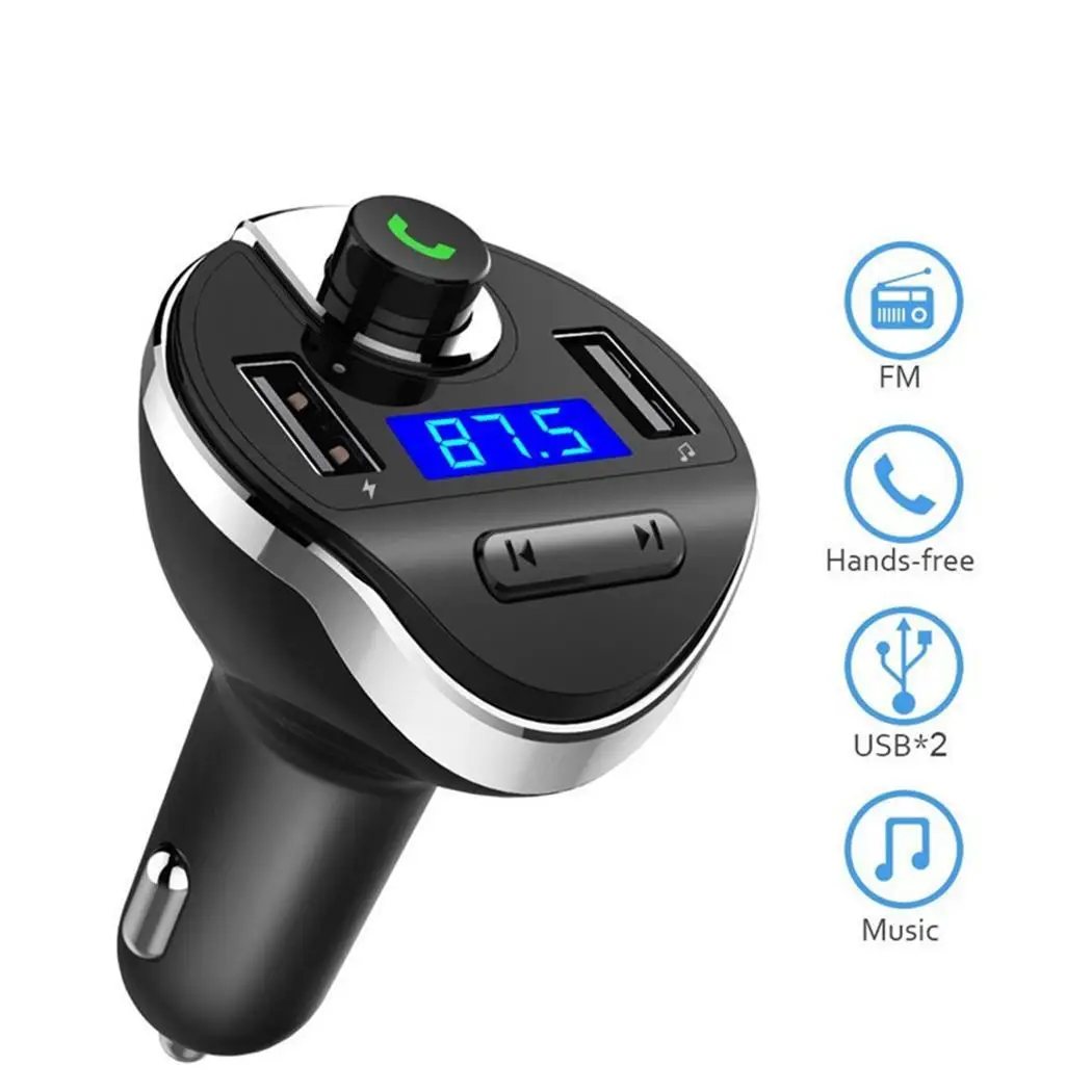 Автомобильный fm-трансмиттер Bluetooth Беспроводной адаптер для громкой связи MP3 85dB