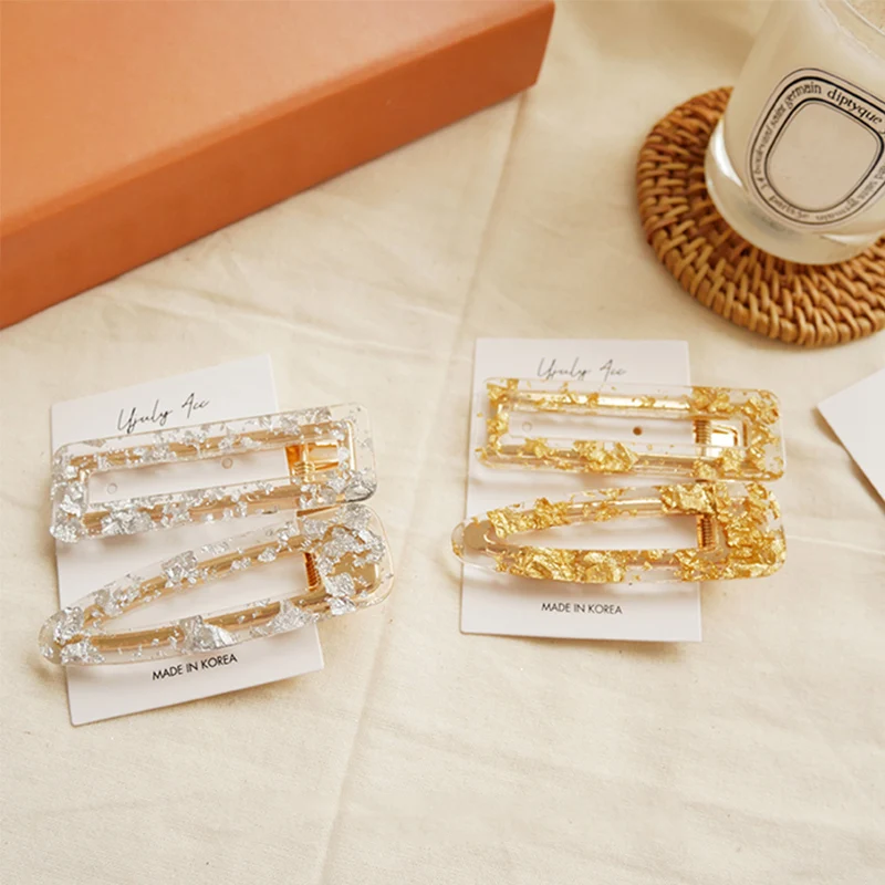 Модная Корейская заколка для волос акриловый геометрический головной убор