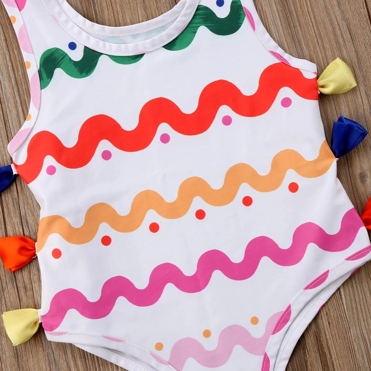 Купальный костюм в полоску для маленьких девочек летний купальный пляжная