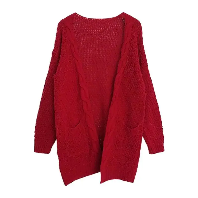 2018 Autumn Winter Fashion Women Long Sleeve loose Casual Knitted Sweater Streetwear Coat Female Cardigan pull femme |