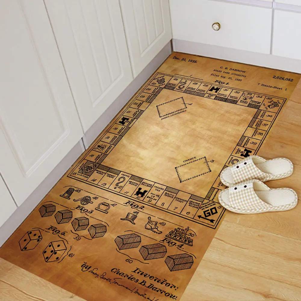 3D игра монополия износостойкие противоскользящие DIY напольный коврик