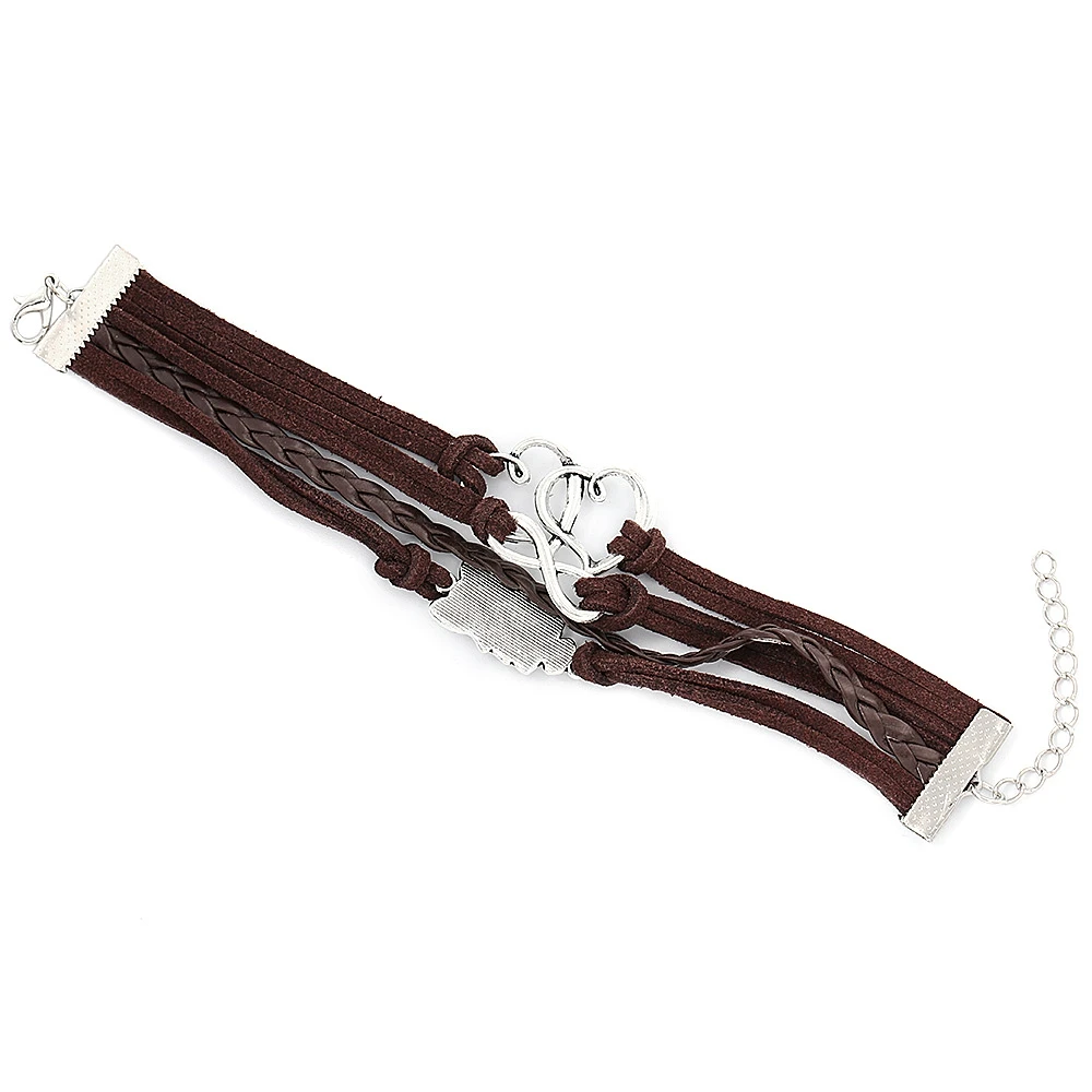 Роман мультяшная сова любовь сердце Рисунок 8 украшения унисекс Многослойное