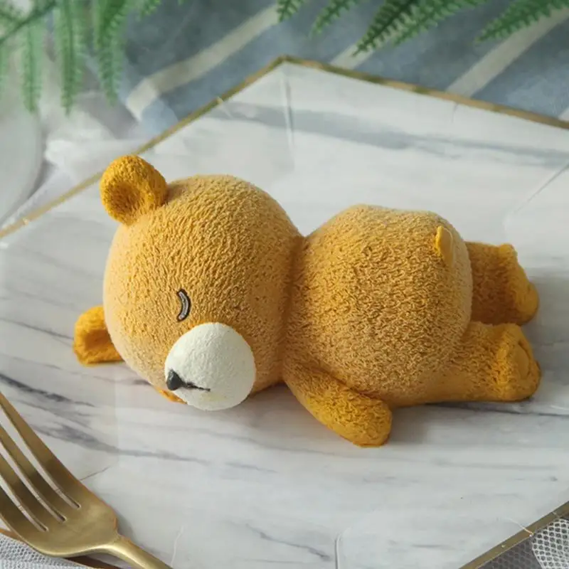 Форма 1 шт 3D форма медведя антипригарный Diy силиконовый мусс торт помадка для