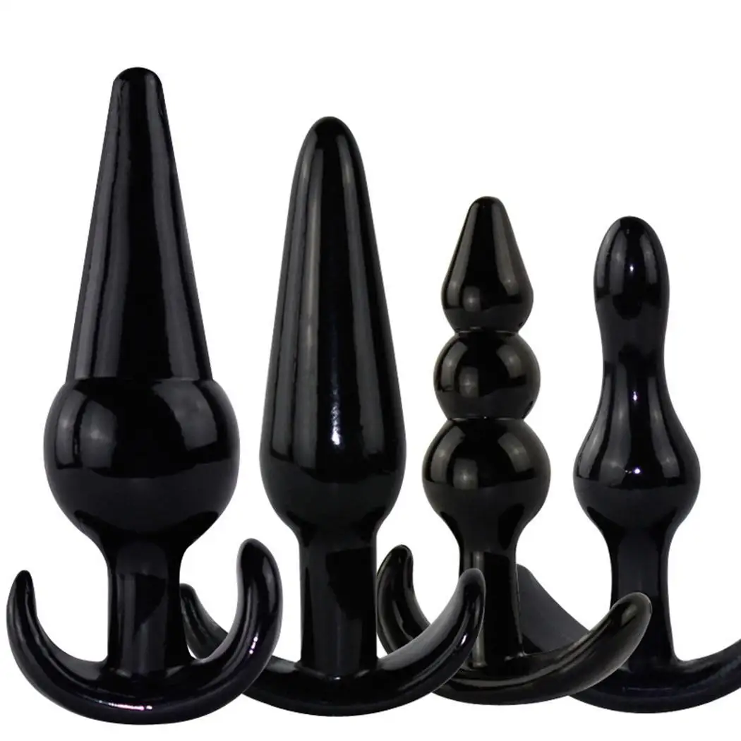 4 Pcs Soft Adult Product Beads Shape Anal Plugs Massager Mini Sex Toy Heart Butt Plug Stimulator Toys Dildo |