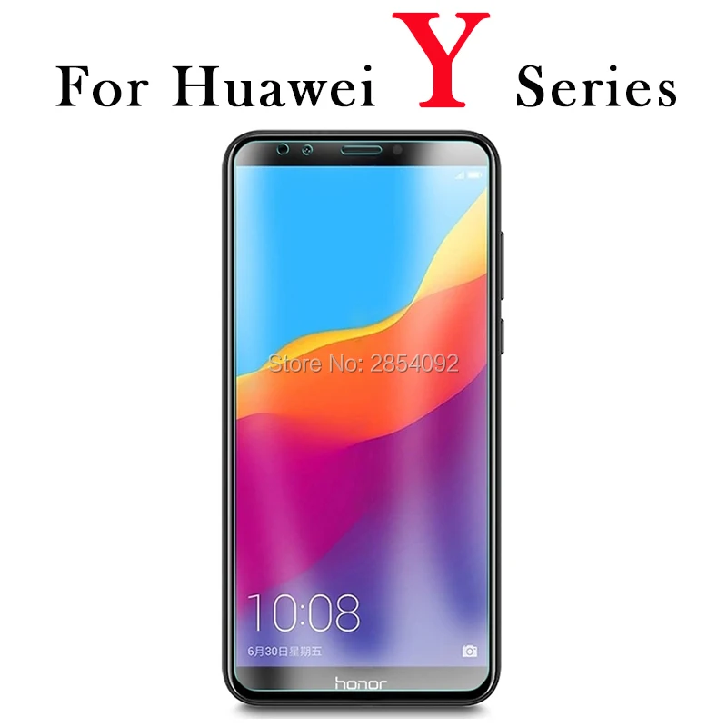 Защитное стекло для huawei y6 y5 y7 prime 2018 защитная пленка экрана закаленное huavei tremp y3 y9 |