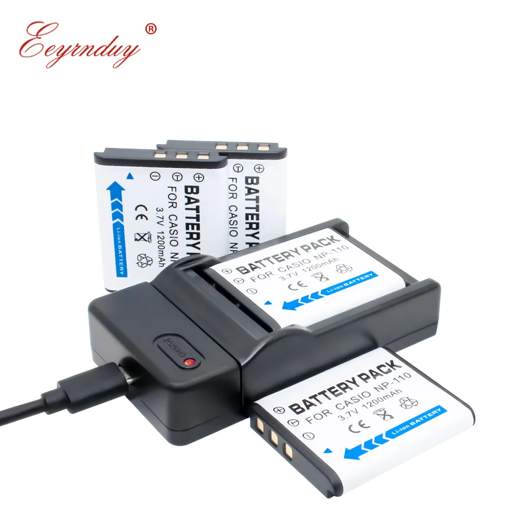 CNP 110/BN VG212U литиевая батарея (4 Pack) + USB зарядное устройство для JVC GZ V515BEU V675 V570