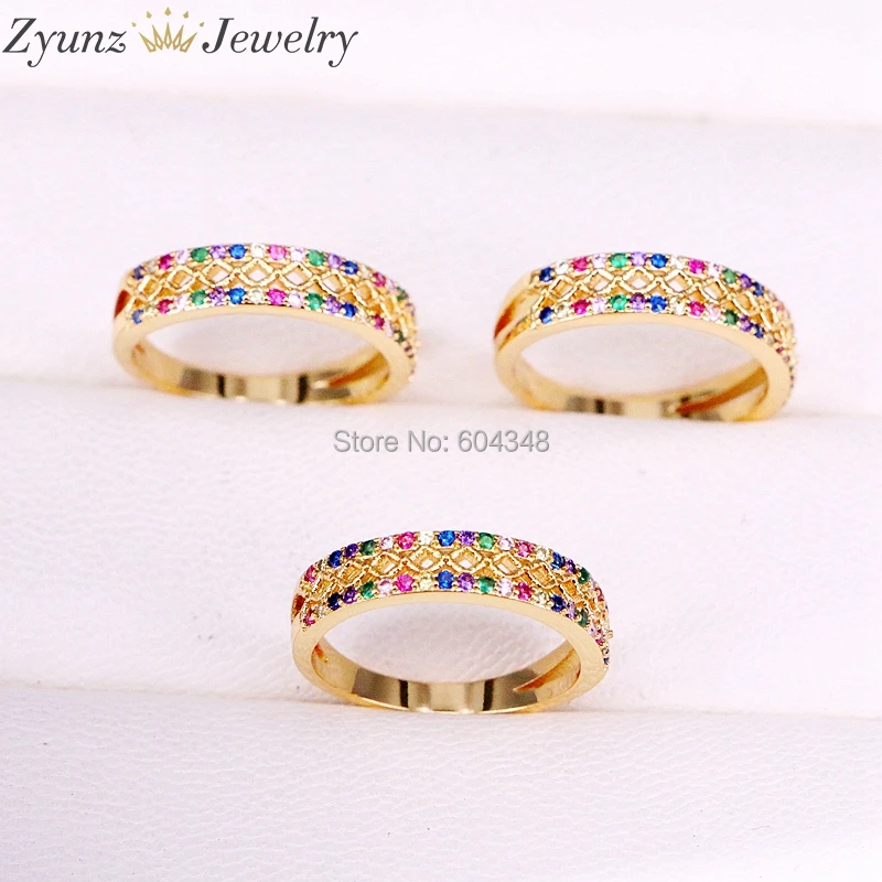 5PCS ZYZ338-0193 Shining CZ Rings for Women Romantic Ring 2019 Luxury Design Delicate Gift Fashion Jewelry Femme | Украшения и