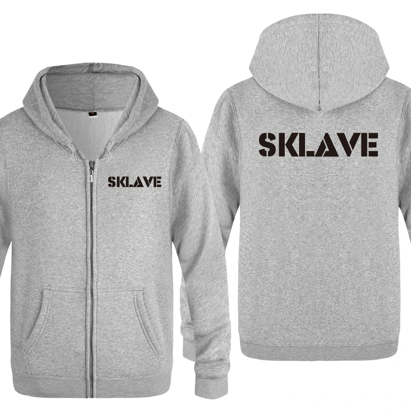Sklave креативные толстовки с надписью мужские 2018 флисовые кардиганы на молнии