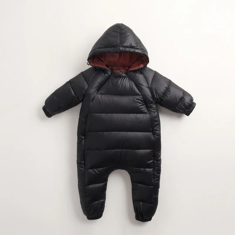 Зимнее пальто для маленьких девочек Детский Теплый комбинезон на молнии