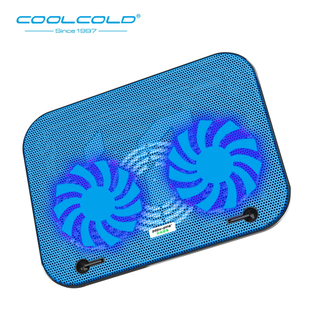 COOLCOLD двойные вентиляторы охлаждающая подставка для ноутбука охладитель воздуха