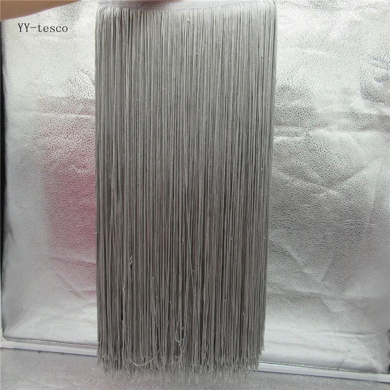 

YY-tesco 10 Meter/lot 50cm Wide Lace Fringe Trim Tassel gray Fringe Trimming Lace For DIY Latin Dress Stage Clothes Accessories