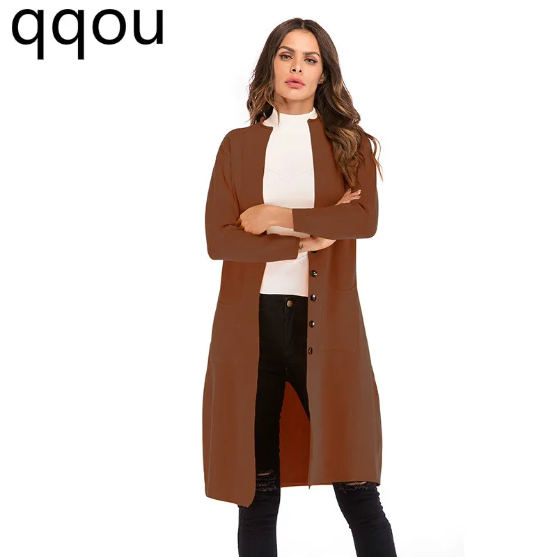 Женский свитер 2018 осень и зима Новый однобортный однотонный платок пальто