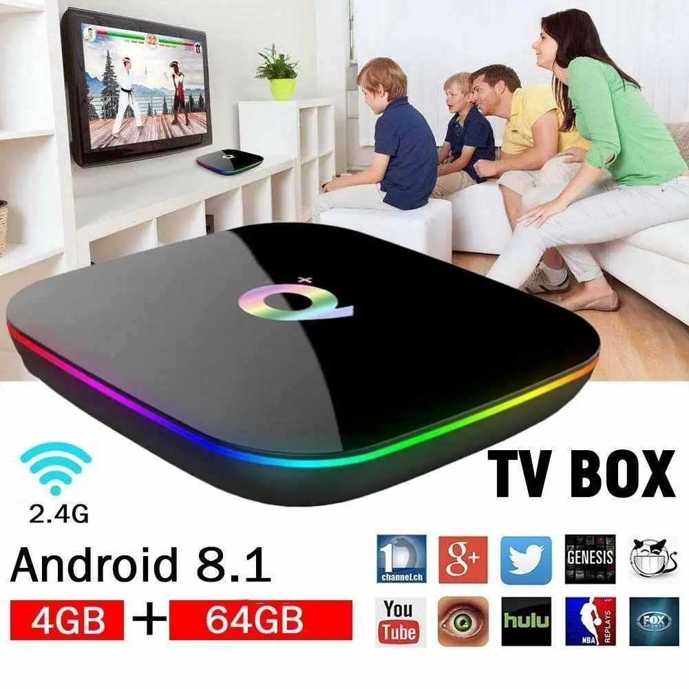 Лидер продаж 2019 умная ТВ приставка на Android 8 1 4 Гб 32 ГБ/4 ГБ 64 четырехъядерный