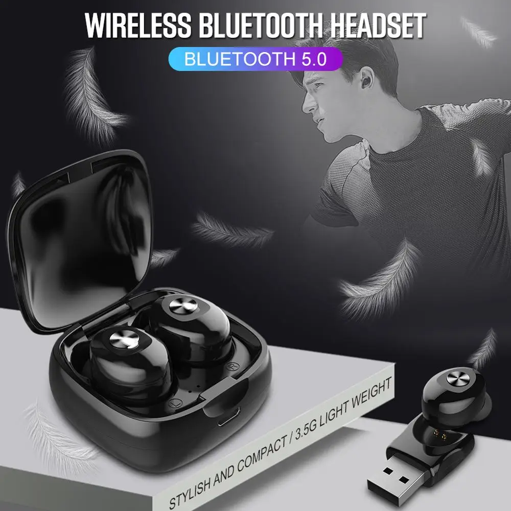 Bluetooth наушники беспроводные 5 0 TWS стерео Музыкальная гарнитура с микрофоном