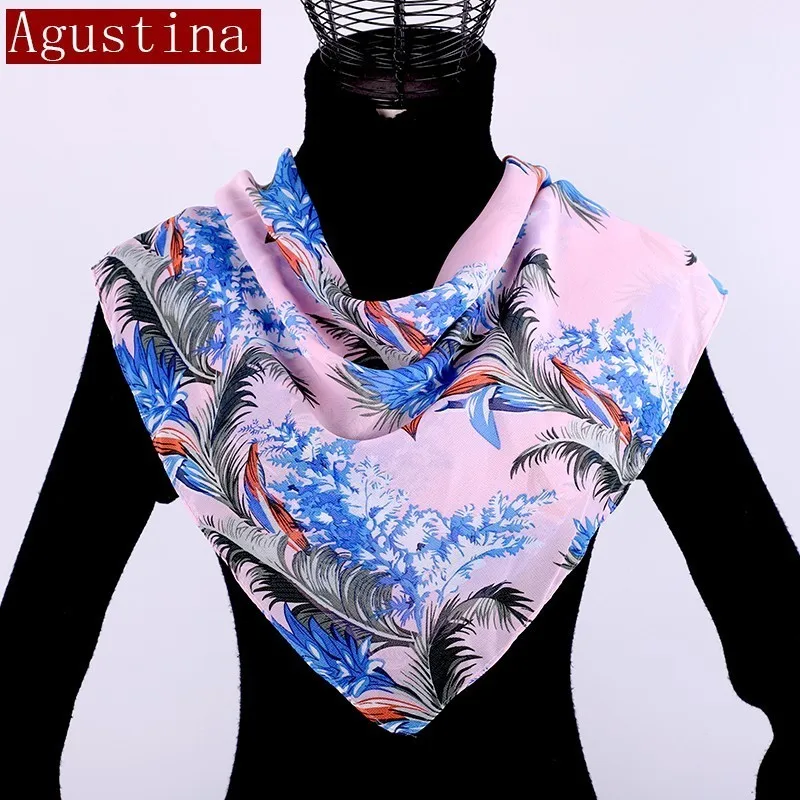 Шифоновый квадратный шарф Элегантная модная женская шаль 60*60 см с леопардовым