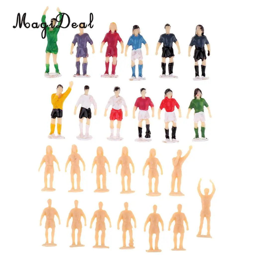 

12Pcs 1/87 Scale Miniature Soccer Football Player Figure People Figurine HO OO Layout Scenery