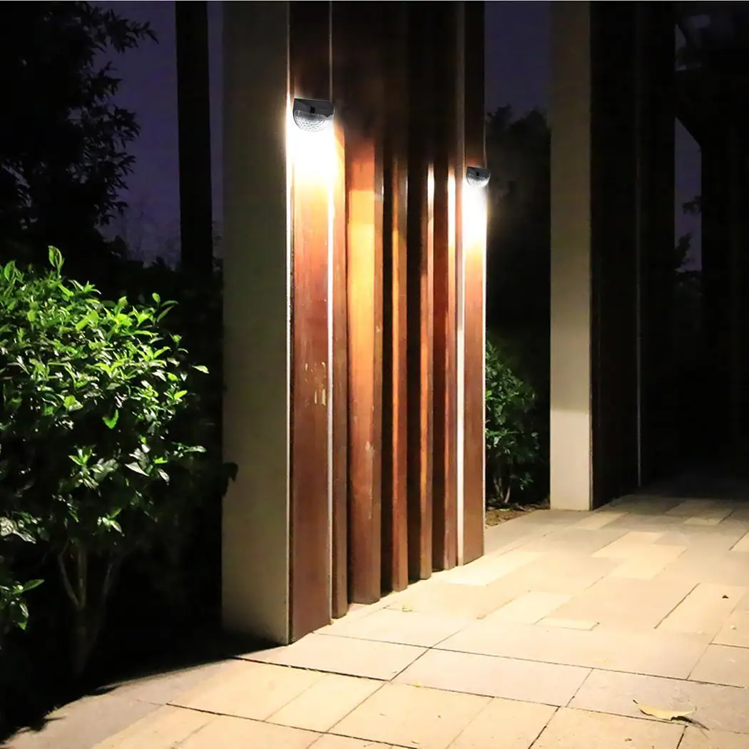 Outdoor Landscape Warm White Light Semi-circular Solar Wall Lamp 134g 6 hours warm white 6PCS 1 2V 600mAh 0 26W Black | Освещение
