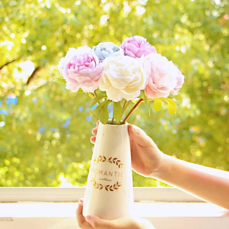 Имитация цветочного одиночного маленького камелии искусственные цветы для дома