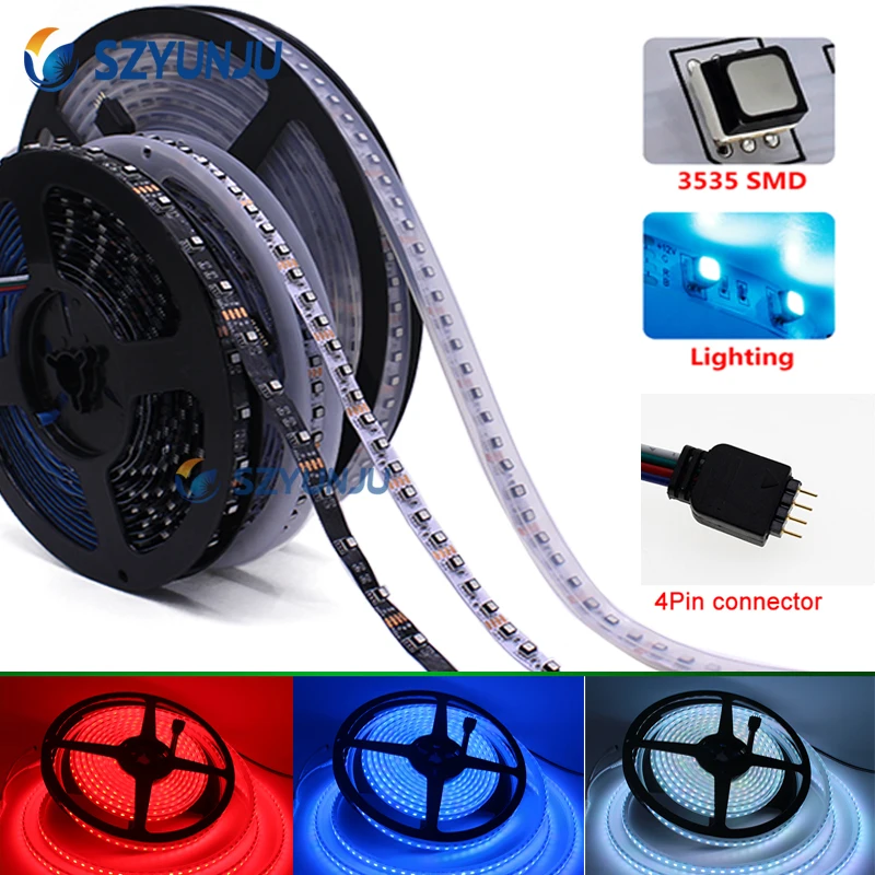 Новая гибкая светодиодная лента 3535 RGB со сменными цветами 12 В постоянного тока