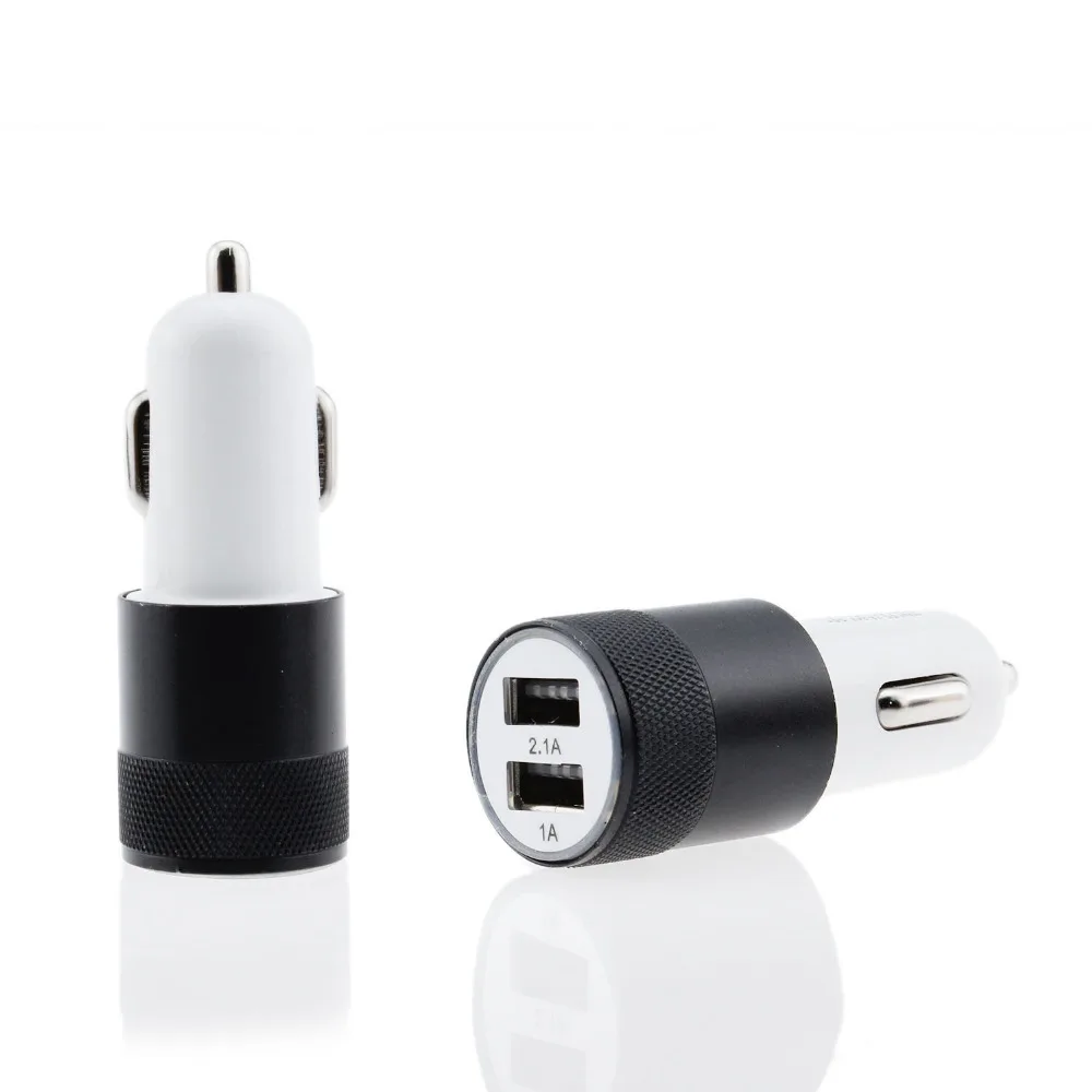 Автомобильное зарядное устройство с двумя портами USB кабель Micro 1 м 2 3