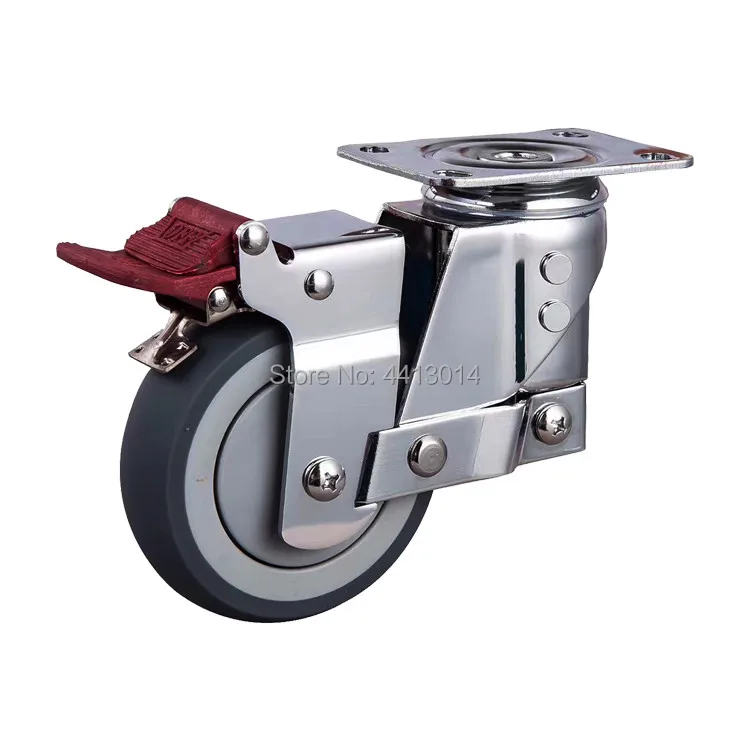 

3 inch 75~110kg real photo laod 100kg to 130 kg medical wheel spring shock absorber caster