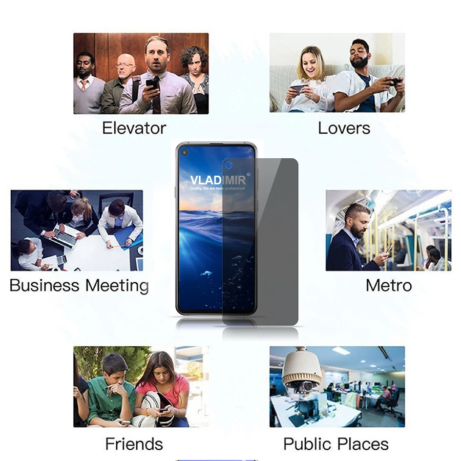 Владимир Анти шпион надежное закаленное стекло для samsung Galaxy A8s A9s A8 A9 Star Pro A7 A6 плюс