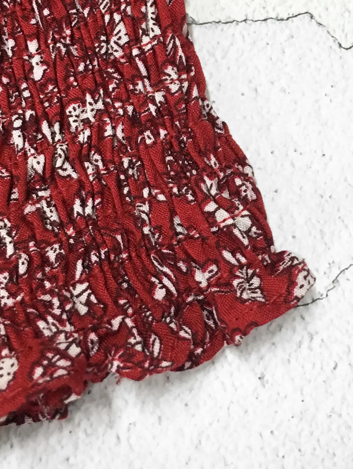 ZAFUL Smocked Floral Print Top And Skirt Women Set Clothing Summer Off The Shoulder Short Sleeves Ruffles Crop Skirts Suit |