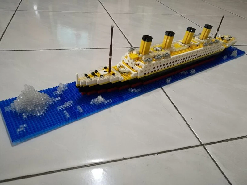 YZ Титаник Карибский пиратский парусный корабль с черным жемчугом 3D модель DIY Мини