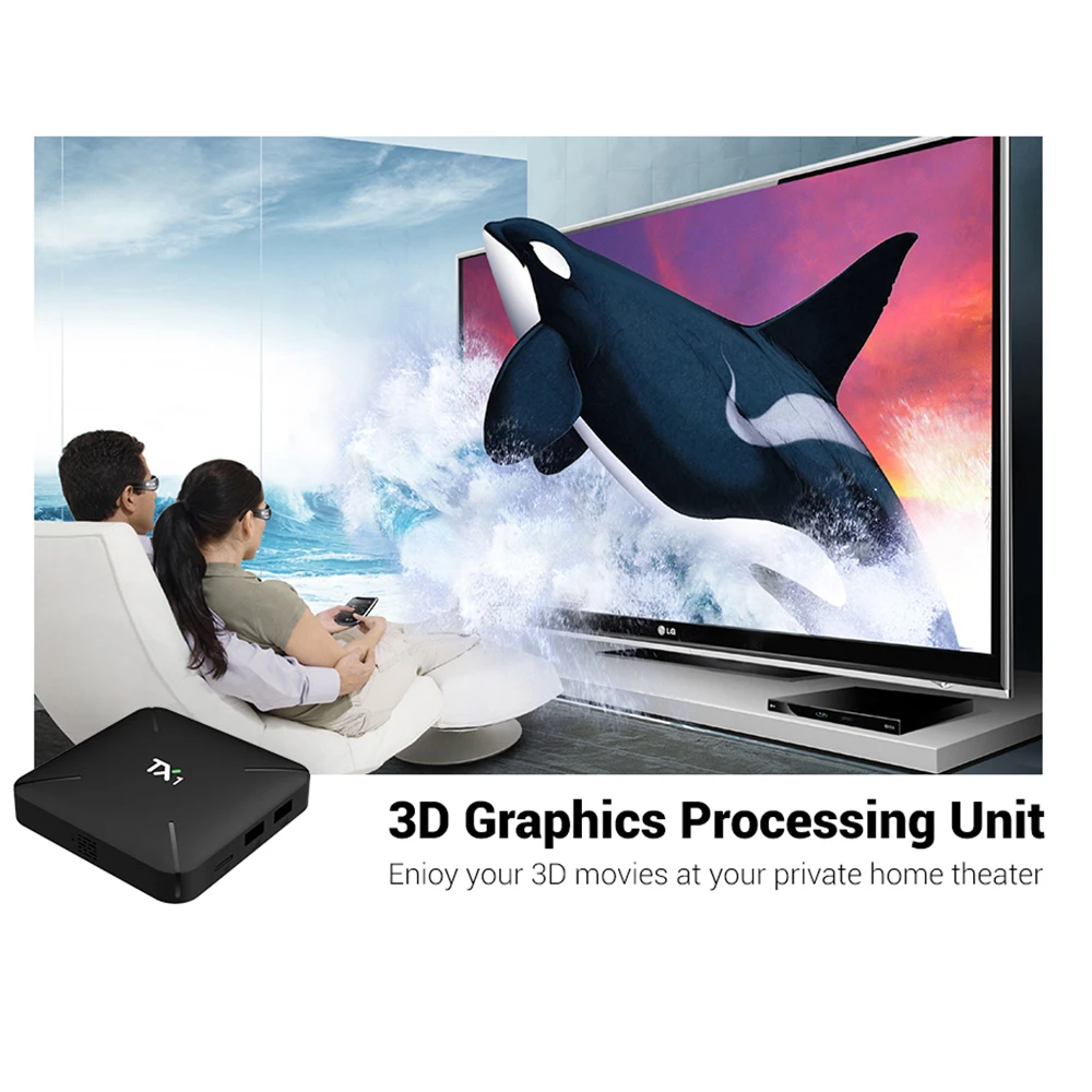 TX1 Android 7 1 ТВ приставка Allwinner H3 1G/8G UHD 4K Умный домашний кинотеатр Поддержка H.265 3D