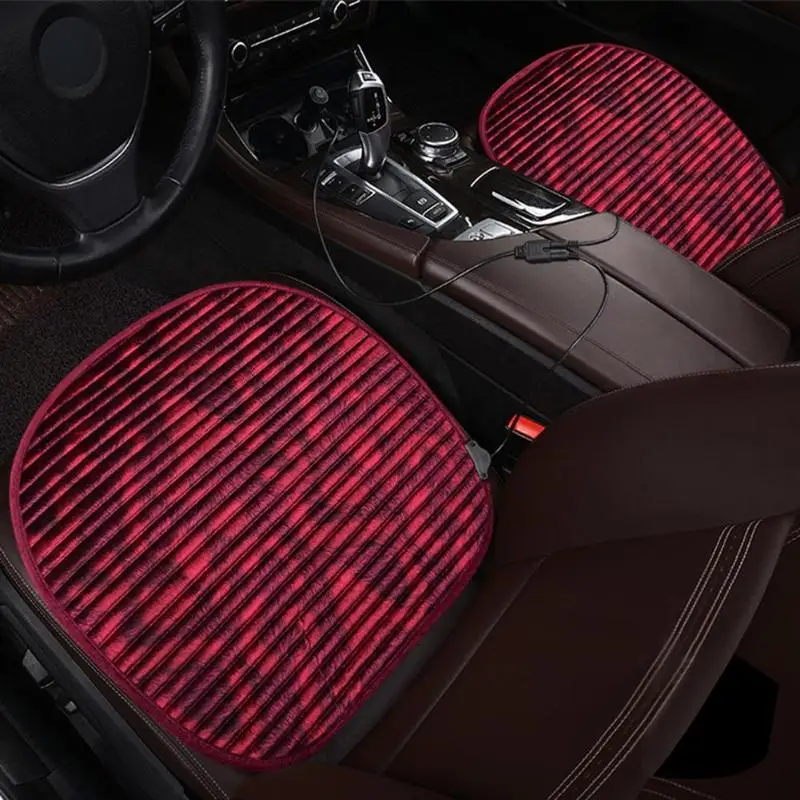 2pcs Winter Car Electric Heated Cushions 12V Auto Seat Heating Pad Covers Double spiral heating wire | Автомобили и мотоциклы