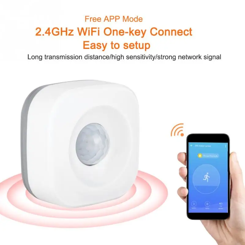 WI FI умный дом движения PIR сигнализации Сенсор Беспроводной инфракрасный детектор