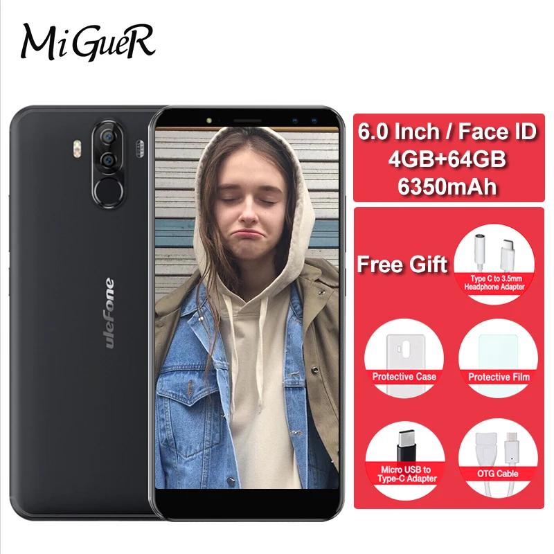 Смартфон Ulefone Power 3S Face ID с 6 0 дюймовым дисплеем восьмиядерным процессором MTK6763 ОЗУ 4