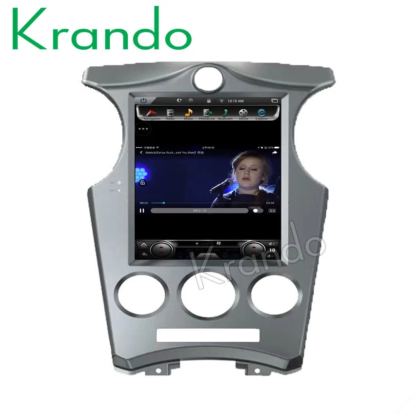 Krando Android 7 1 10 4 &quotTesla Стиль Вертикальное автомобильное радио для KIA CARENS 2006 2013