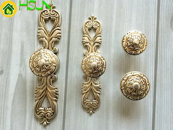 

Shabby Chic Dresser Drawer Knobs Pulls Handles Antique Silver Kitchen Cabinet Knobs Handles Pull Ornate Knob Back Plate Decor
