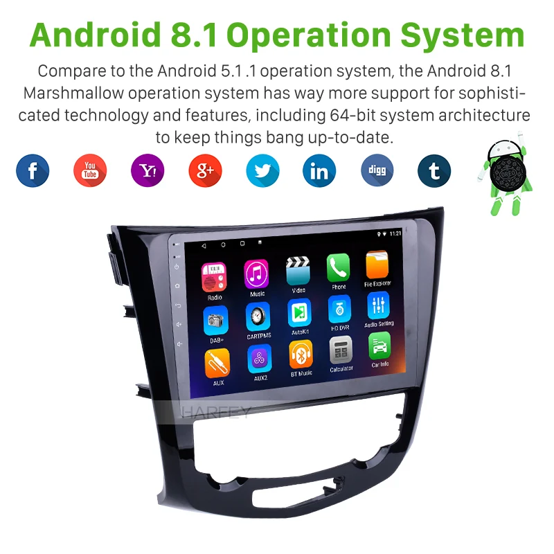 Автомагнитола 2DIN 10 1 дюйма Android 8 1/7 для Nissan QashQai X Trail|Автомагнитолы| |