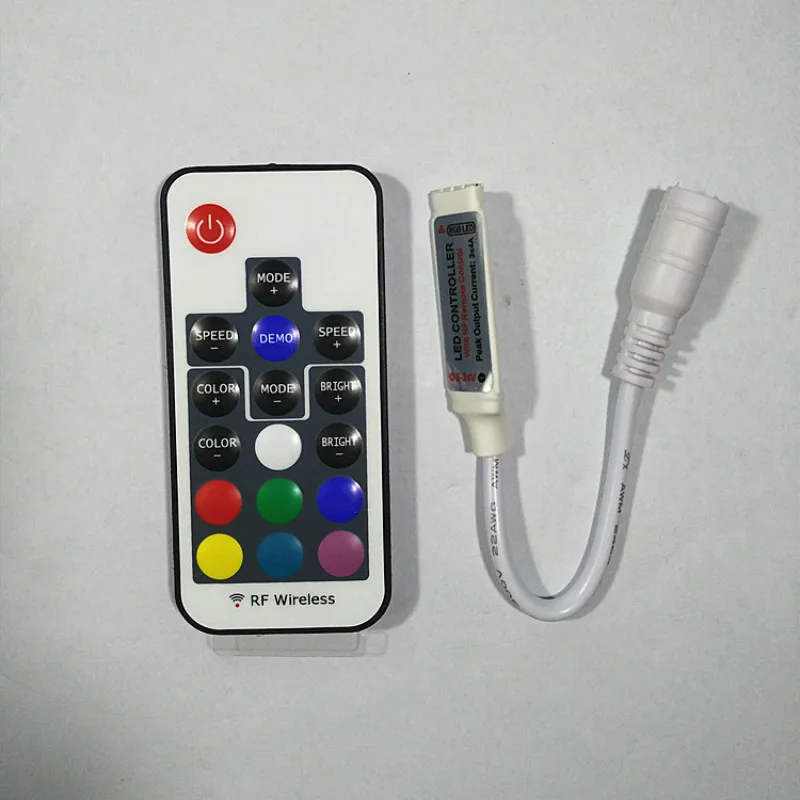 17key радиочастотный контроллер Мини светодиодный RGB пульт дистанционного