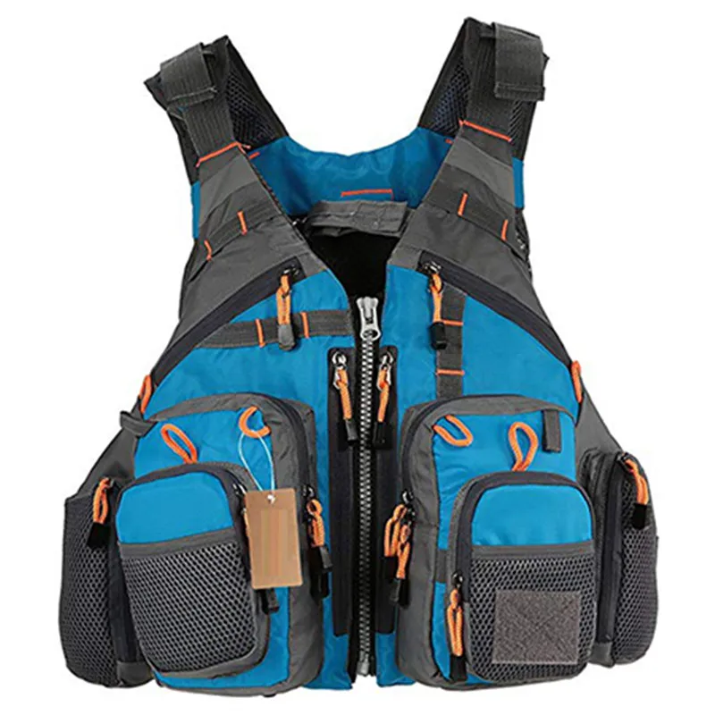 Breathable Men Outdoor Sport Fishing Life Vest Jacket Swimming Safety Survival With Mutil Pockets | Спорт и развлечения