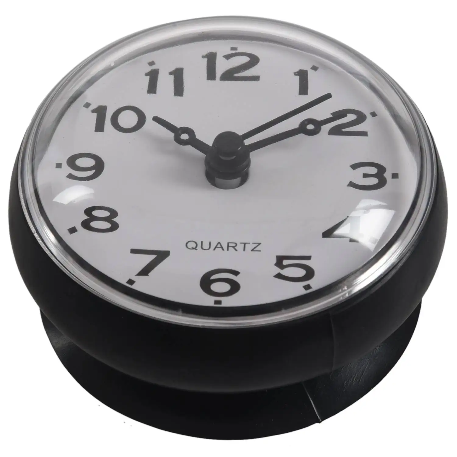 

7cm Waterproof Kitchen Bathroom Shower Clock Suction Cup Sucker Wall Black