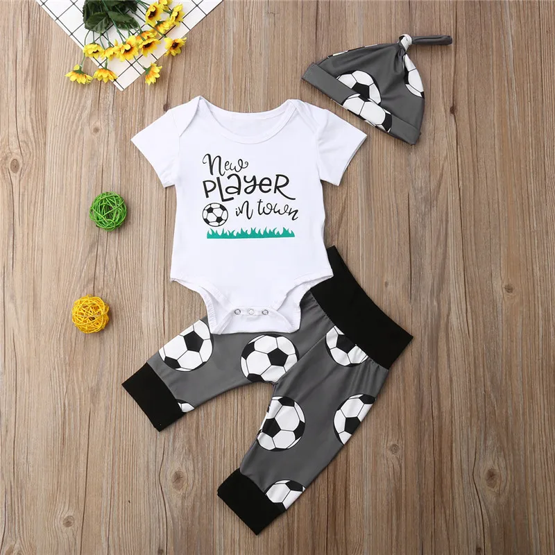 Baby Boy Clothes Newborn Infant Girl Outfits Bodysuit Carton Hat Pants Leggings Set Small Fish 3PCS 0-18M | Детская одежда и обувь