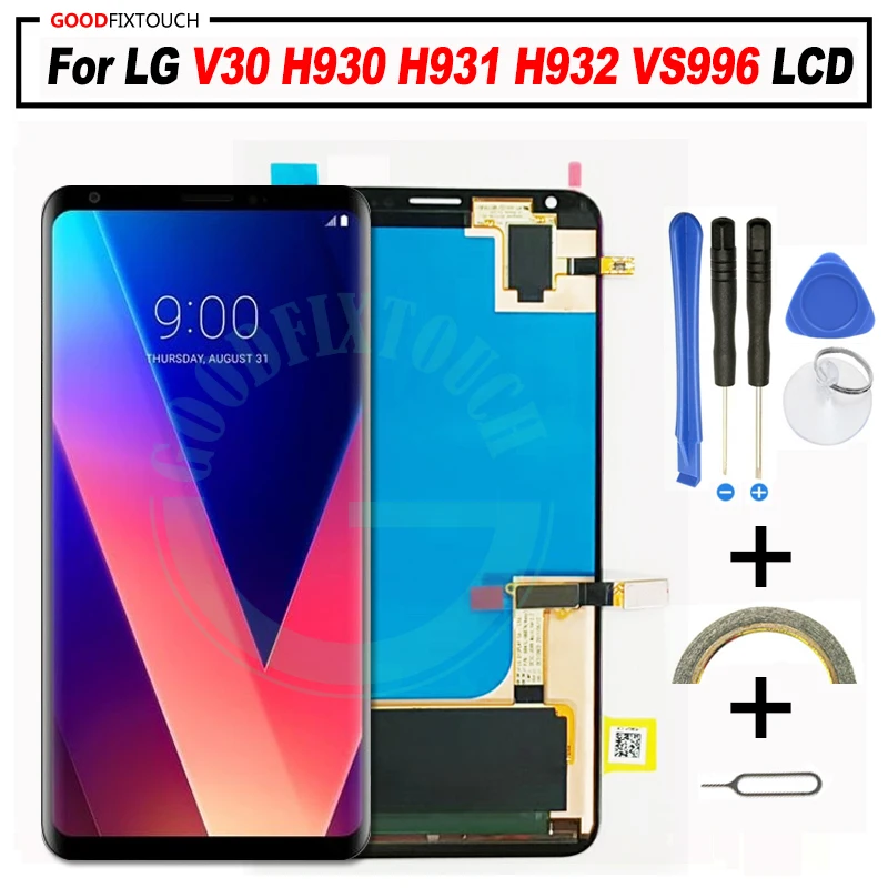 ЖК-дисплей 6 0 дюйма для LG V30 H930 H931 H932 VS996 сменный сенсорный экран в сборе LCD 2880x1440 |