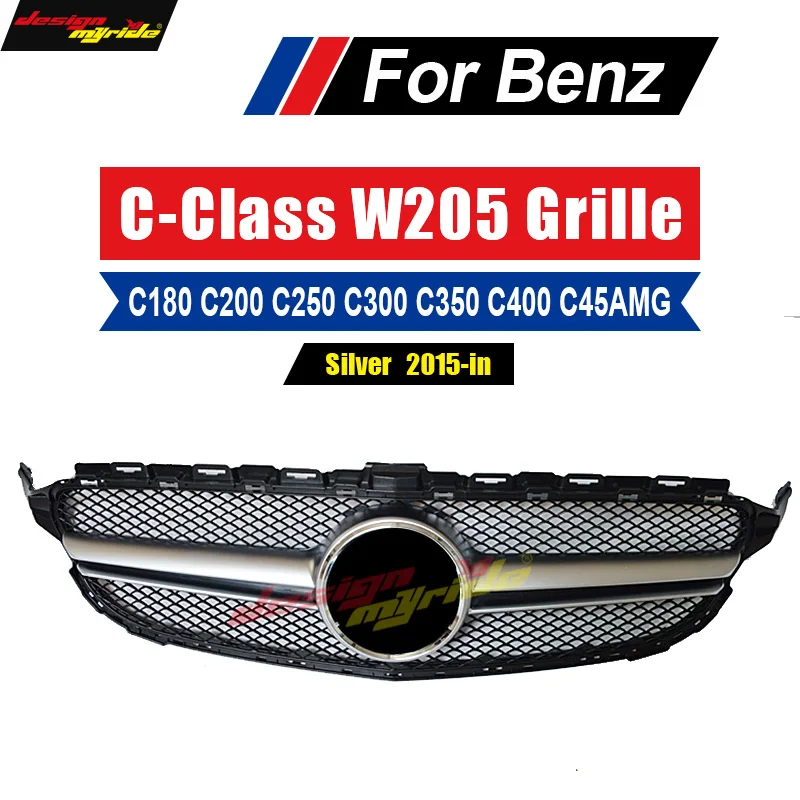 C класс W205 грили AEAMG стиль ABS передний бампер C180 C200 C250 300 C350 без эмблемы спортивный